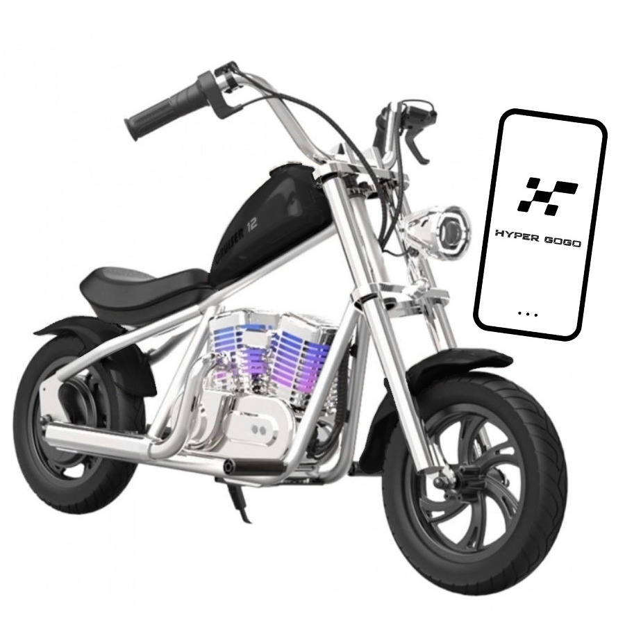 Электромотоцикл Hyper Gogo Cruiser 12 Plus APP BLACK