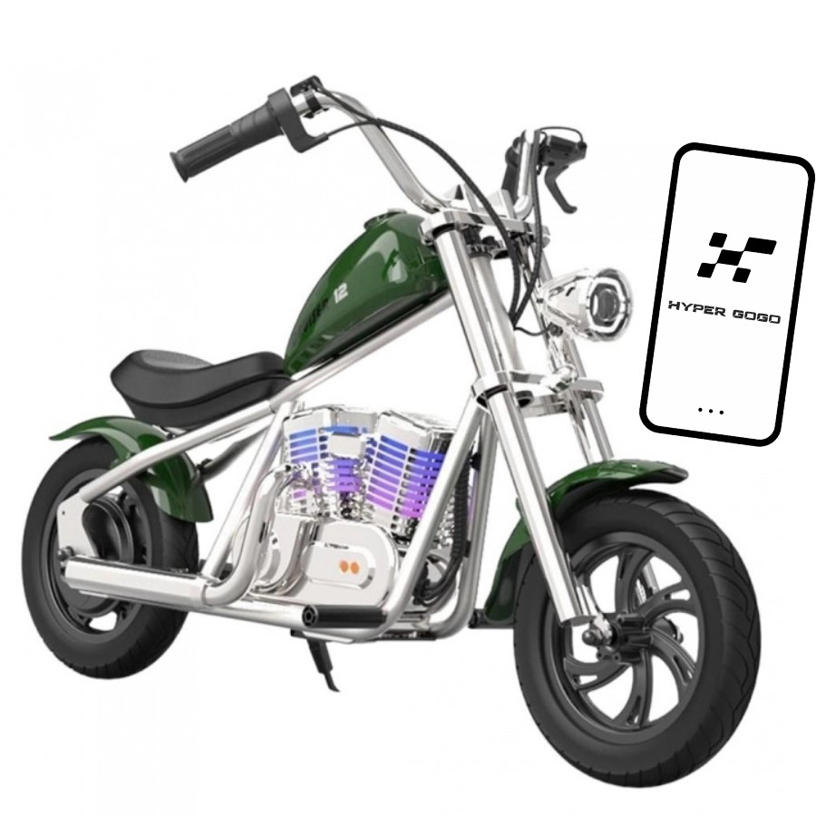 Электромотоцикл Hyper Gogo Cruiser 12 Plus APP GREEN