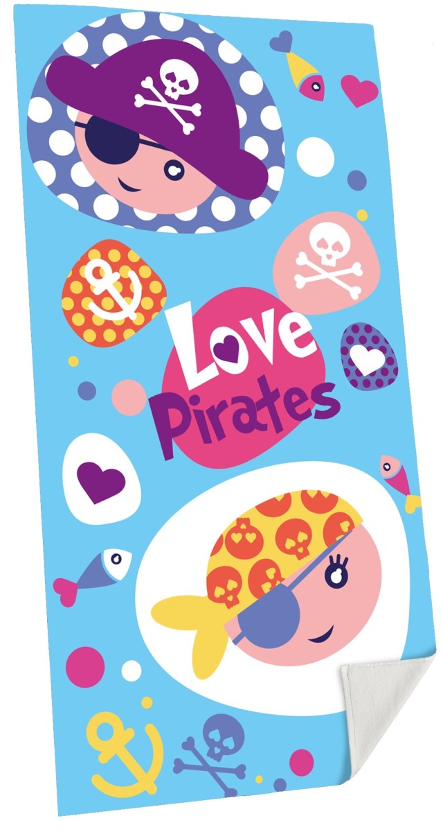 COTTON BEACH TOWEL PIRATES 70X140CM